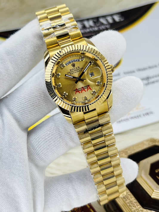 Rolex oyster perpetual Date Just Watch in Golden Stainless steel